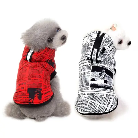 Newspaper Cotton Pet Clothes