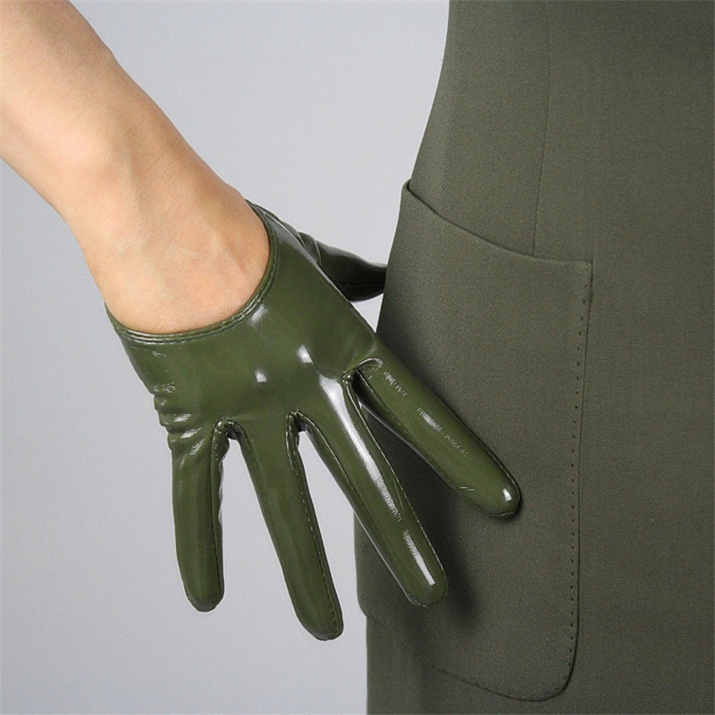 Patent leather green