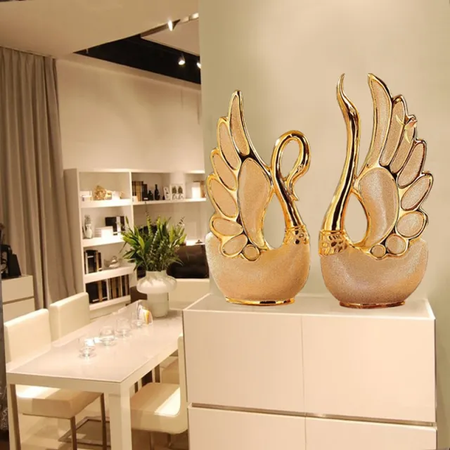 Gold plated swan ornaments Golden - Shop at LoveMi
