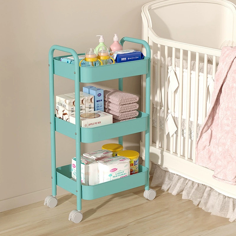 3-Tier Trolley On Wheels - Storage Cart For Kitchen, Beauty Salon, Bedroom, Bathroom And Office - Multi-Functional Mobile Storage Cart - Image 1