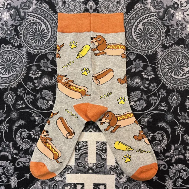Medium Sock Funny Hot Dog Dachshund - Shop at LoveMi