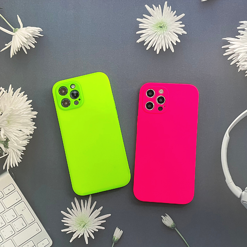 Fluorescent Green Liquid Silicone Phone Case