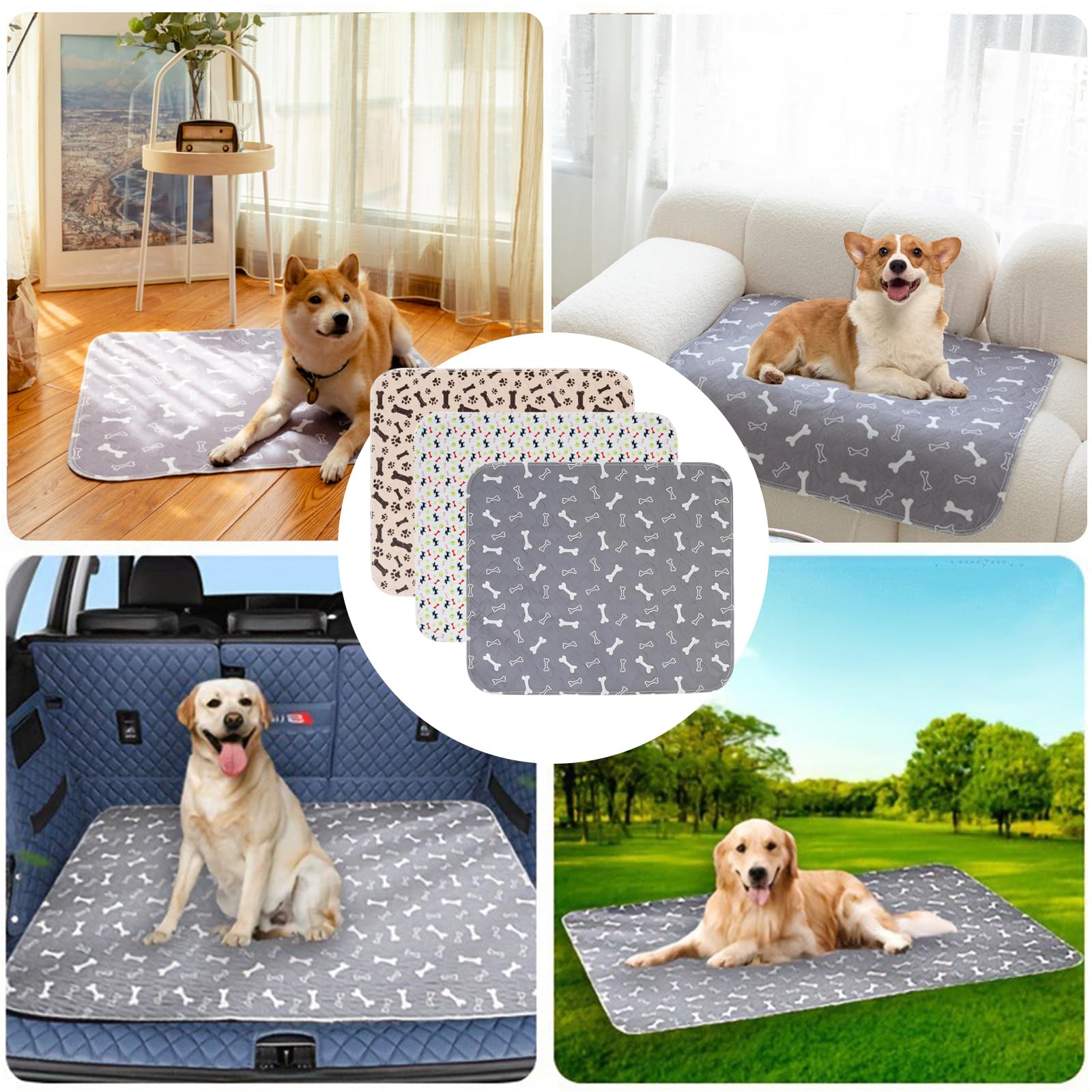2PCS Puppy Pee Pads With Pheromones, Washable Puppy Training Pads For Dogs Reusable Puppy Potty Pads For Dogs And Cats