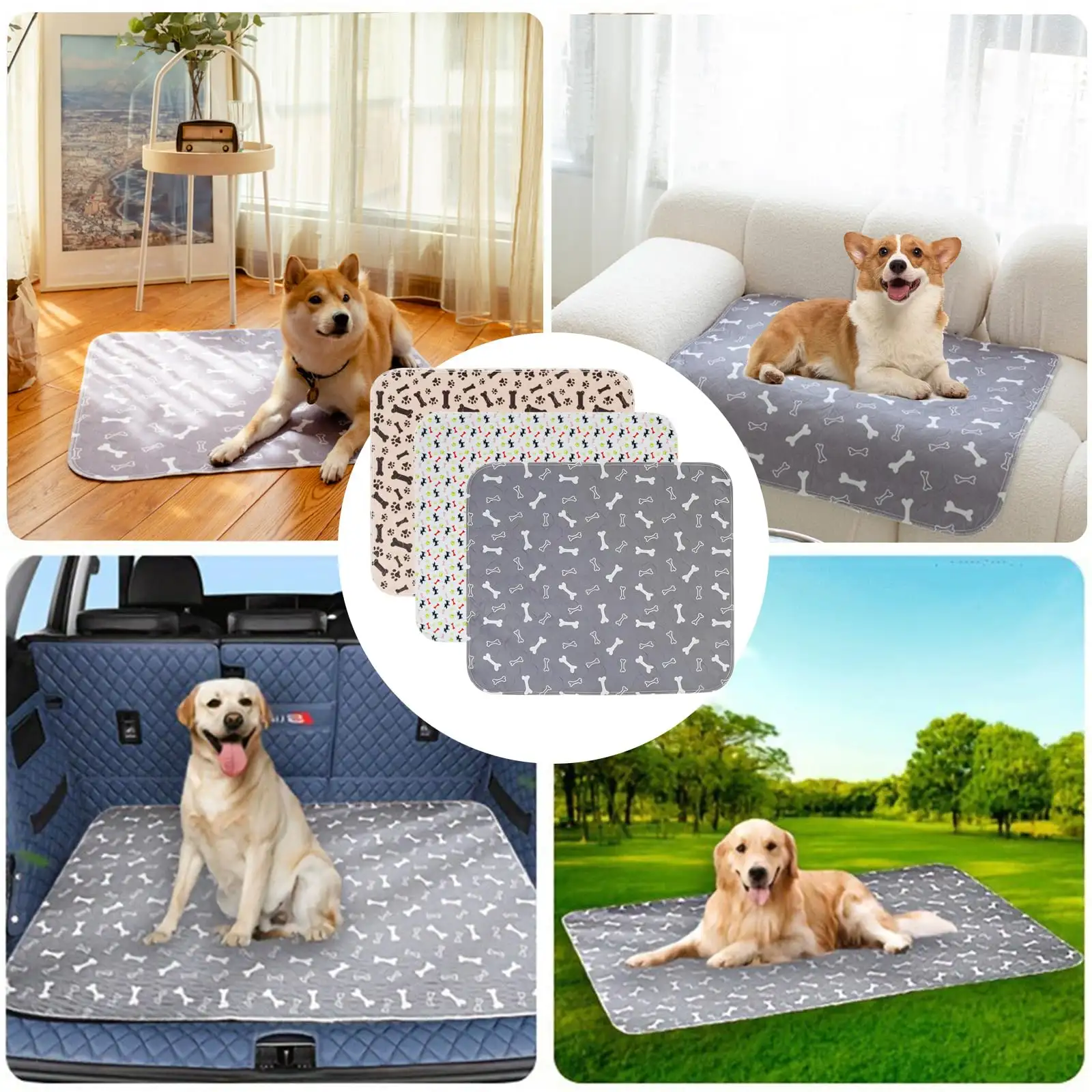 2PCS Puppy Pee Pads With Pheromones, Washable Puppy Training Pads For Dogs Reusable Puppy Potty Pads For Dogs And Cats