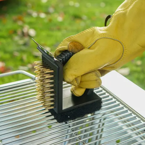 All in One Grill Scraper and Steel Brush Tool