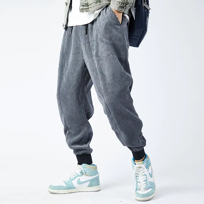 Men's Trendy Brand Fashion Corduroy Harem Pants Loose