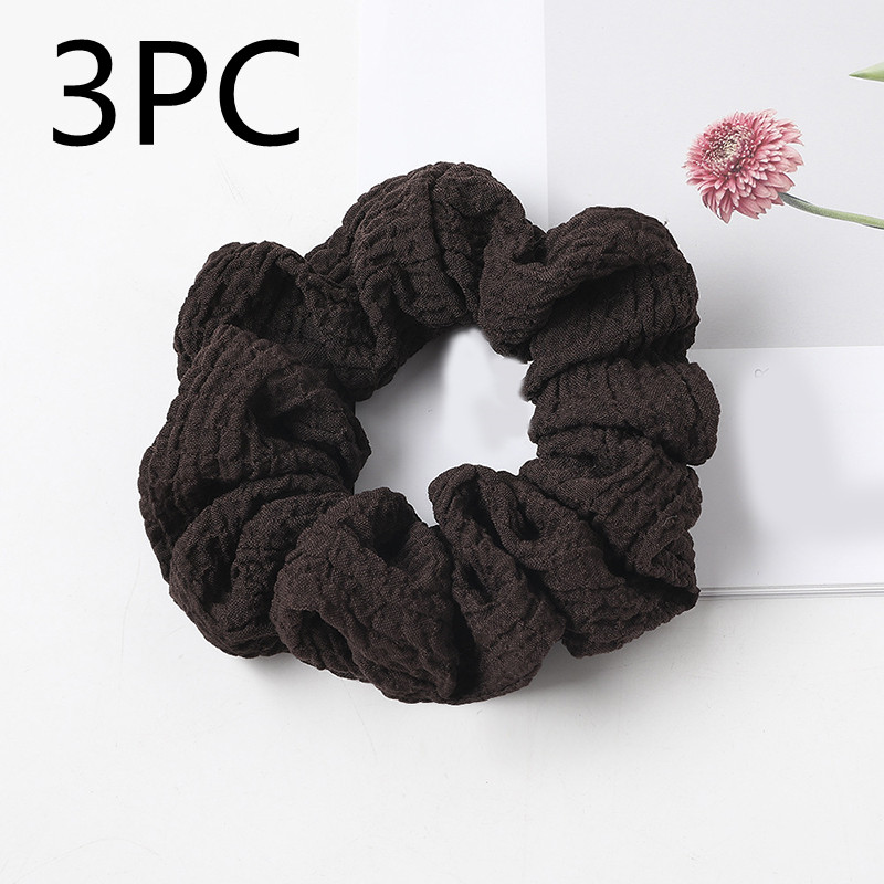 Puff large intestine hair circle fabric in Dark Coffee 3PC