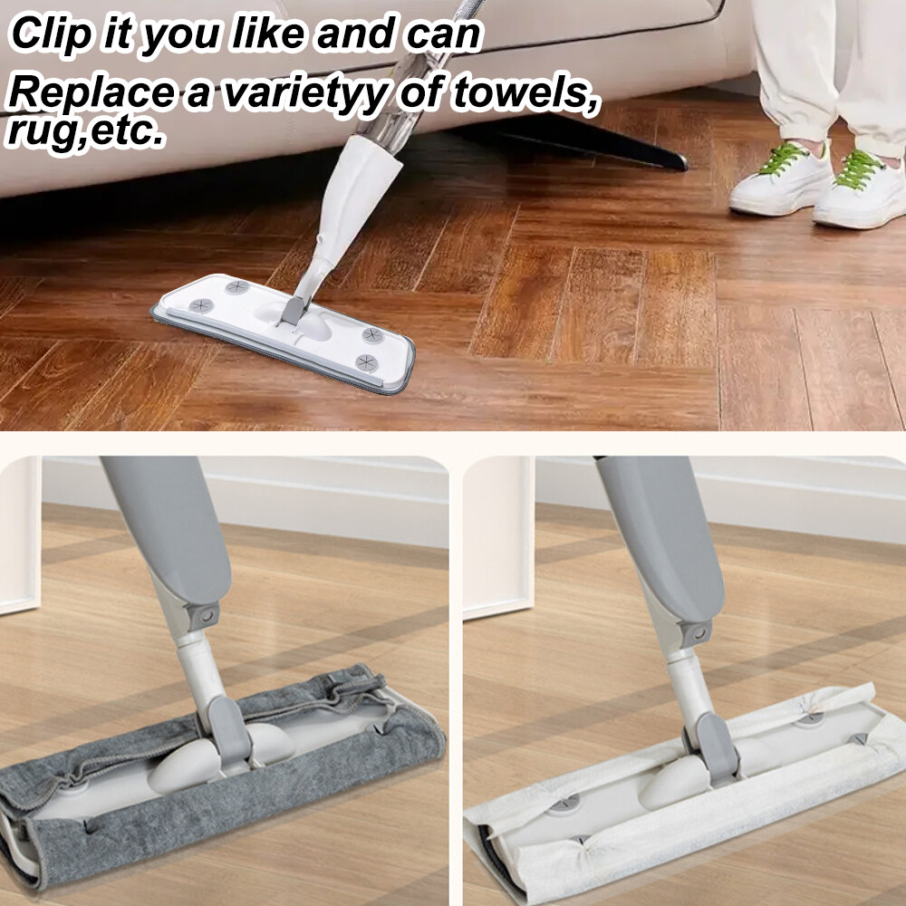 Spray Mop For Floor Cleaning 5 Reusable Microfibre Pad 550ml Water Bottle Tank — foto 4