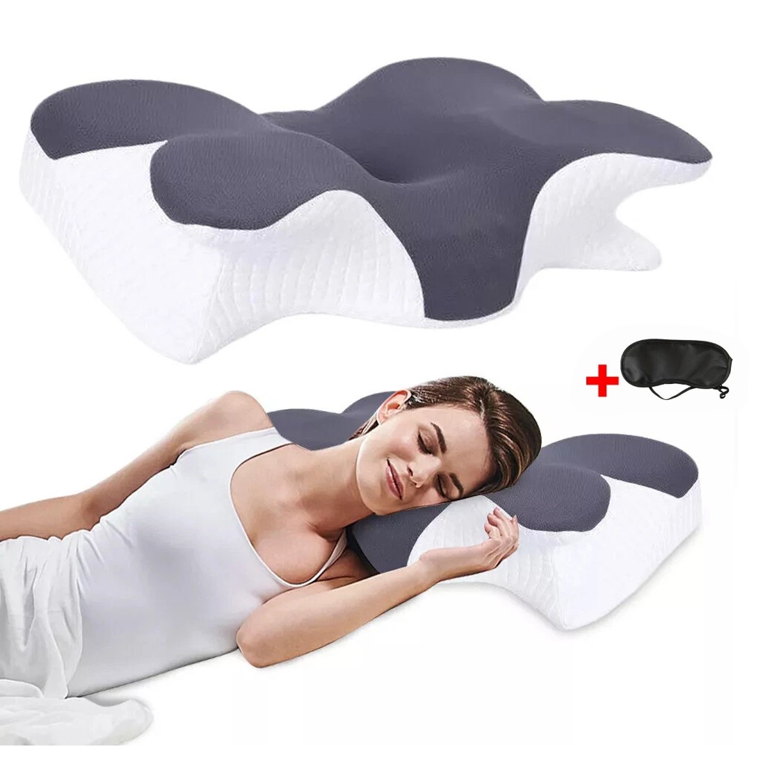 NEW Ergonomic Memory Foam Pillow For Neck Shoulder Pain Relief Sleeping Side — image 3