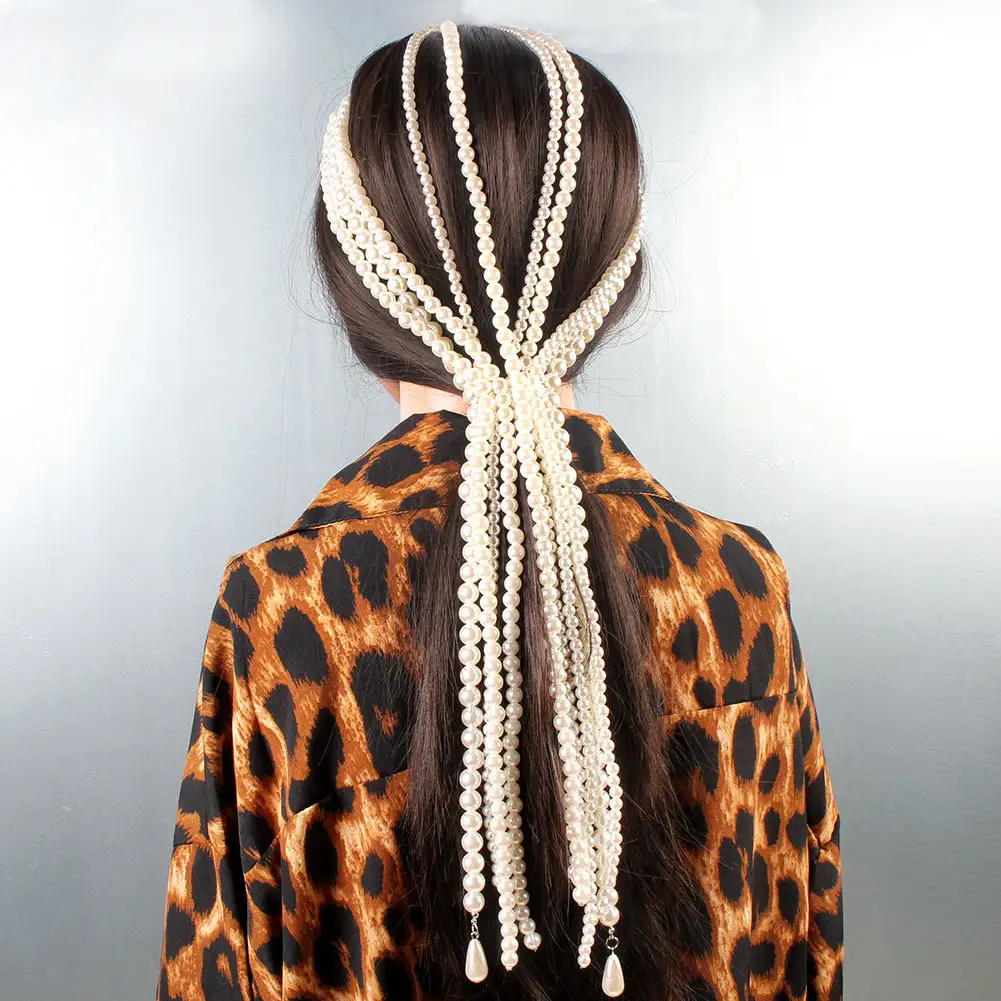 Jewelry Pearl Beaded Hair Accessories Temperament Tassel