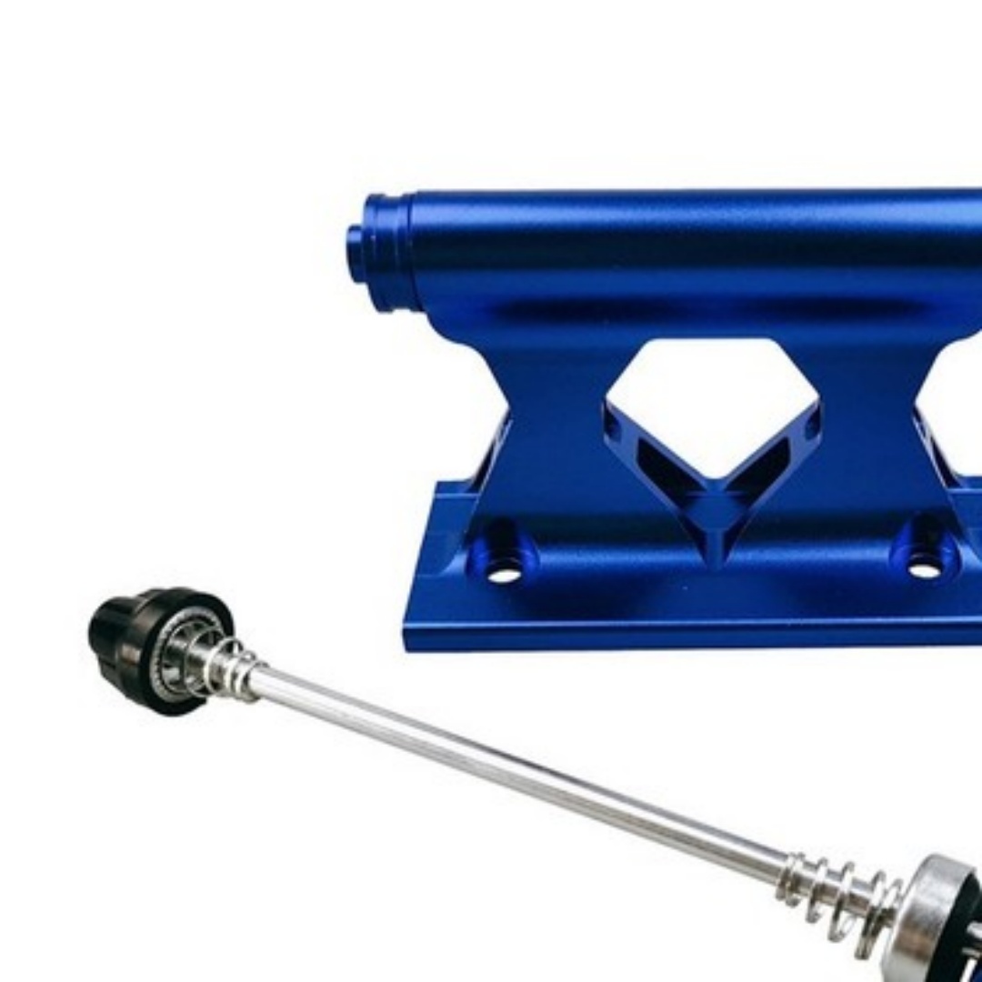 Aluminum Alloy Bike Fork Mount Storage Trailer Rack Carrier Travel Blue — image 2