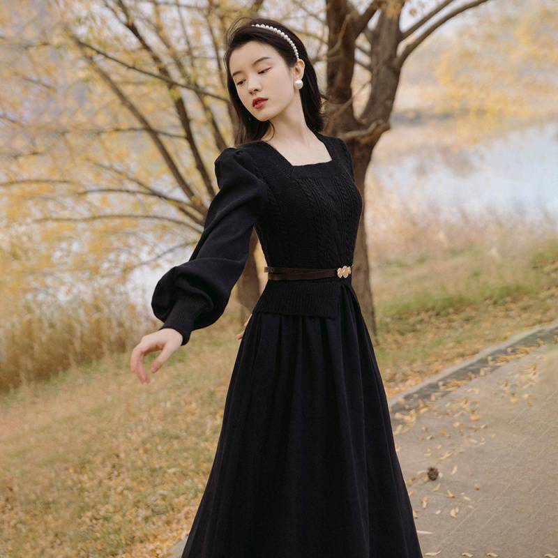 Puff Sleeve A-Line Dress, picture 2 of 5