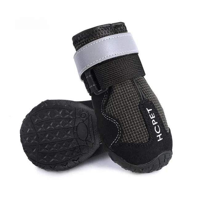 Pet Dog Night Reflective Kick resistant Mountaineering Waterproof Shoes Black H Label - Shop at LoveMi