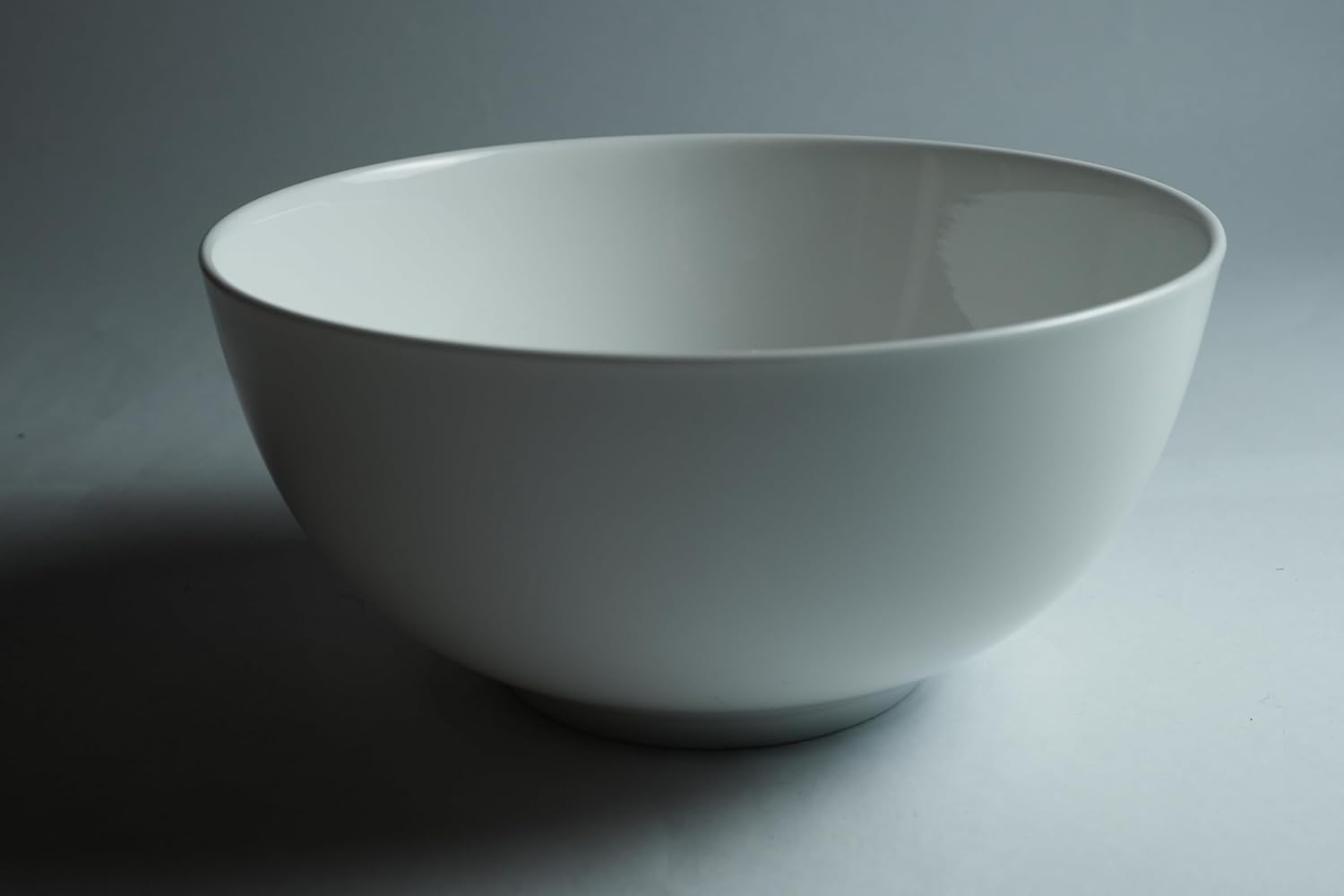 Setaria Bone China Dinnerware Set, 2 Pieces 8-inch Large Deep Salad Bowl, Soup, Cereal, Oatmeal, Fruit, Rice, Ivory White With Narrow Curve Stripe_voghion.com