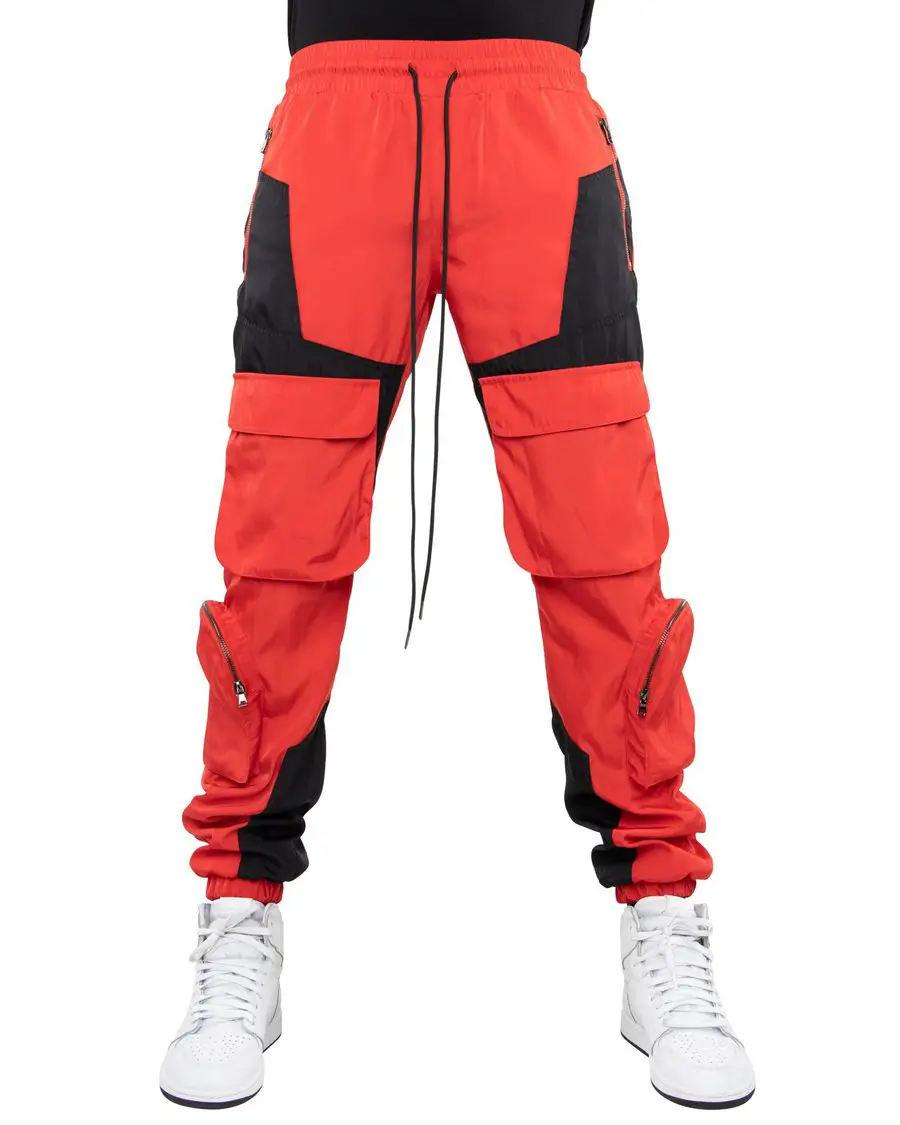 Multi-pocket Cargo Trousers Men's Tethered Plus Size