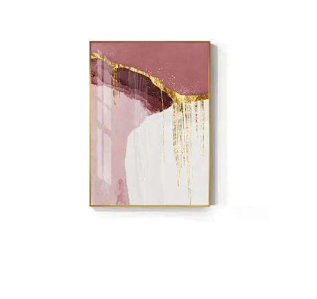 Nordic PurpleCanvas Painting Abstract Golden Canvas Painting Wall Pictures For Living Room Wall Art Home Decor Poster - Shop at LoveMi