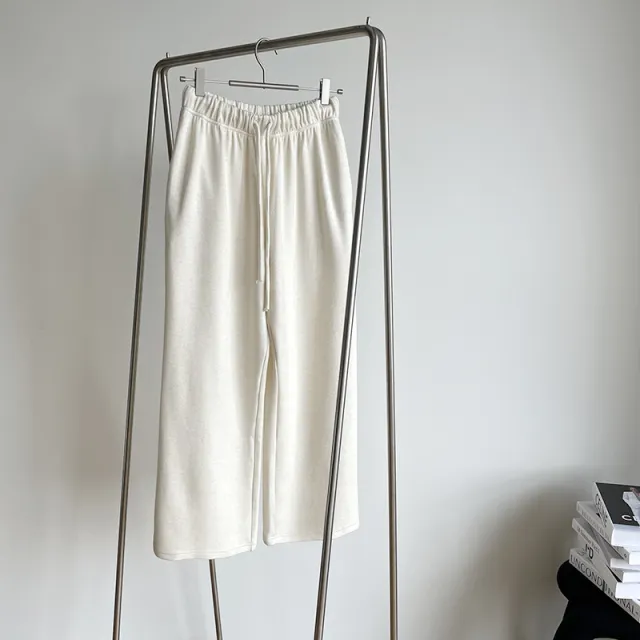 Women's Loose Casual Solid Color Trousers White - Shop at LoveMi