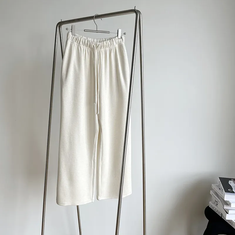Women's Loose Casual Solid Color Trousers - White