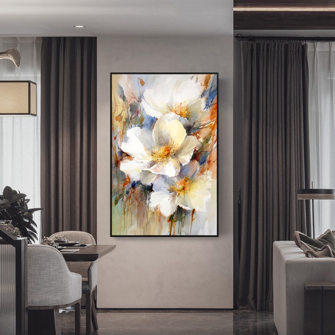 Handmade Floral Oil On Canvas Painting Home Decoration Poster — foto 14