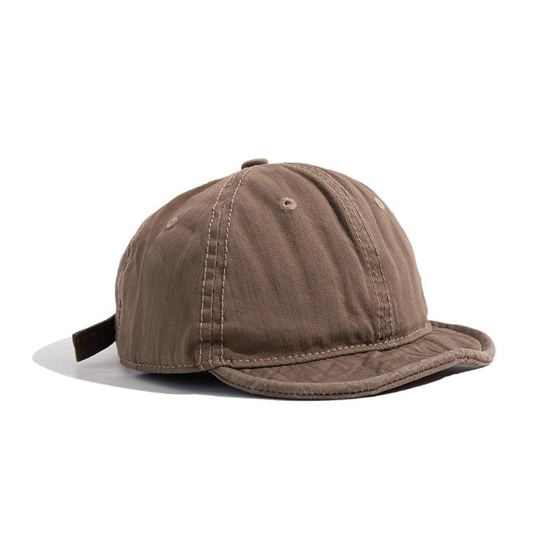 Washed Distressed Short-brimmed Cap