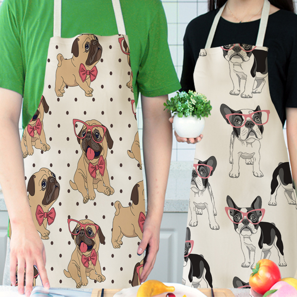 Title 3, Fashion Apron Cotton And Linen Creative Cute Dog