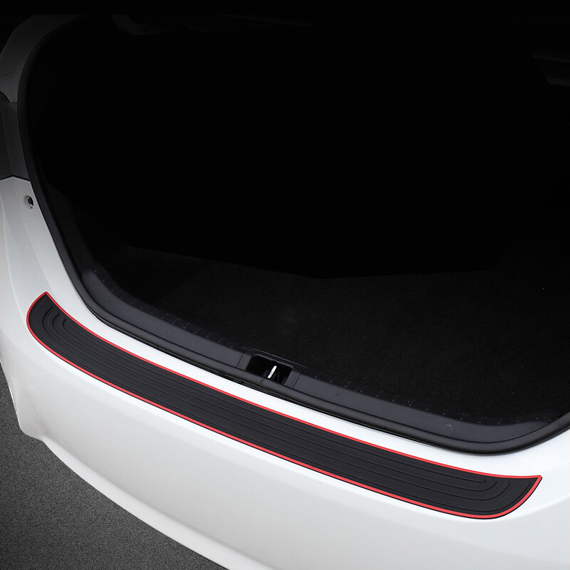 Car Rear Boot Bumper Sill Body Guard Protector Rubber Plate Trim Strip Cover UK.