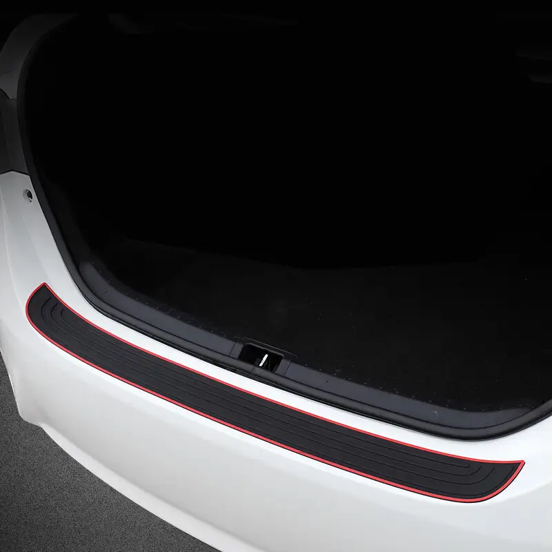 Car Rear Boot Bumper Sill Body Guard Protector Rubber Plate Trim Strip Cover UK.