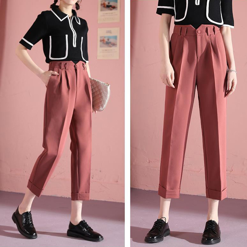 Title 7, New Drape Cigarette High-waist Carrot Harem Pants