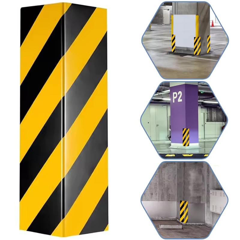 2X Wall Edge Corner Protector Reflective Car Garage Door Bumper Guard Rubber W — image 7