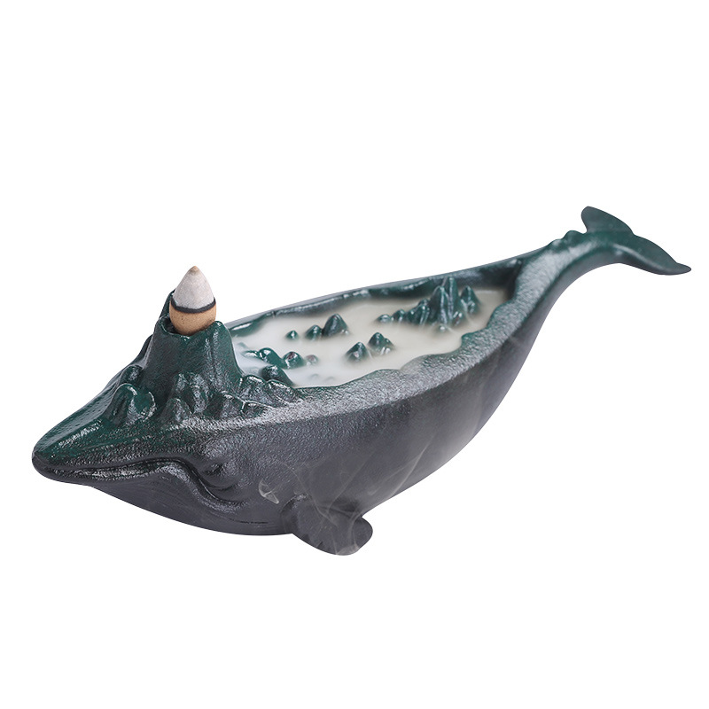 Ceramic Whale Incense Burner