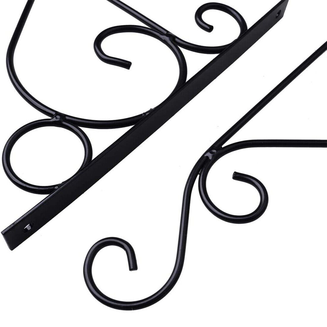 4PC Heavy Duty Metal Hanging Basket Brackets Garden Plant Hanger Hook Wall — image 8