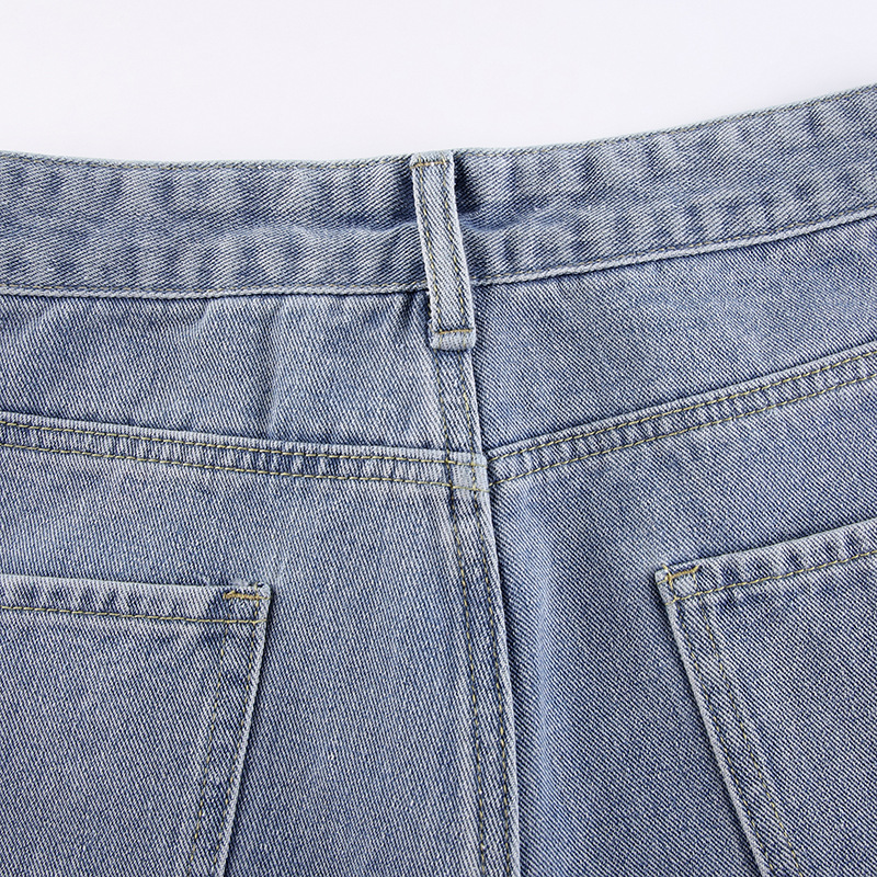 Title 10, Jeans blu da donna con stampa occhi di personal...