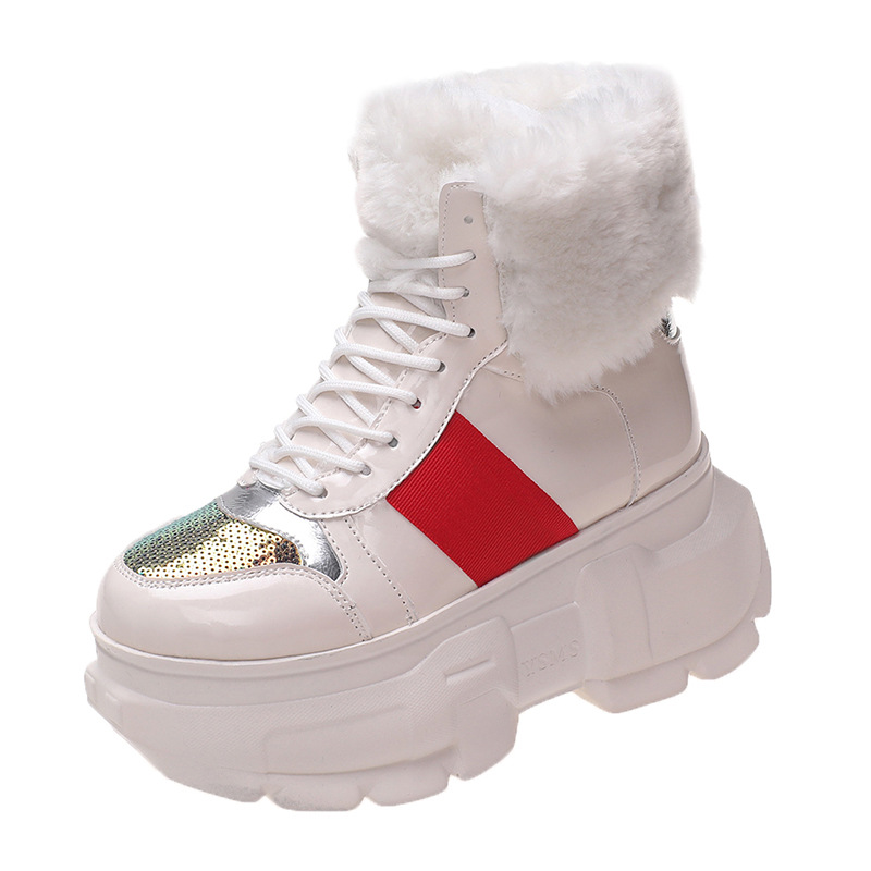 Thick-soled And Velvet Thickened Warmth Student Cotton Shoes