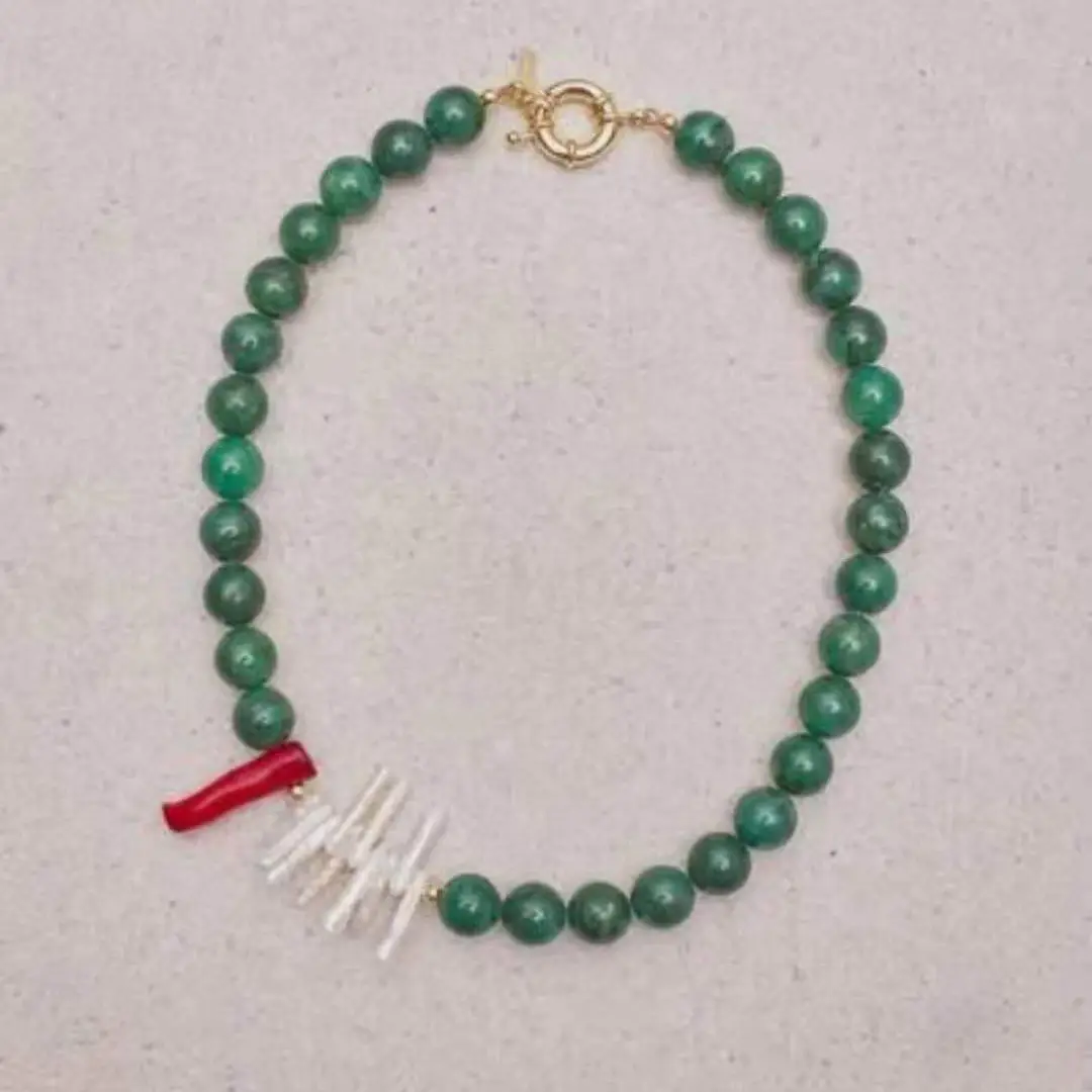 Natural Stone Baroque Pearl Necklace
