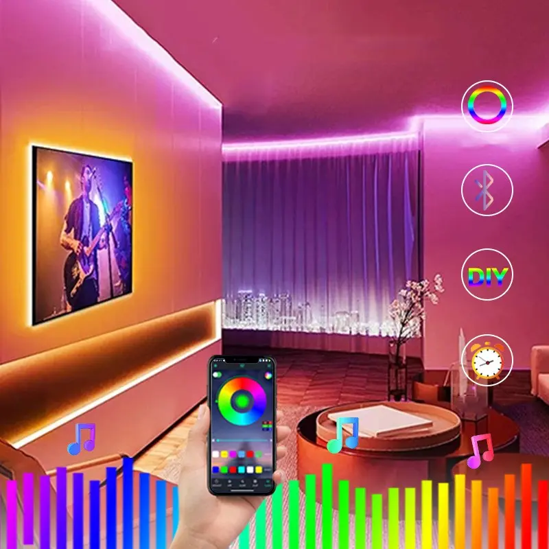 Music Light Belt Set with Seven Colored Strips Intelligent