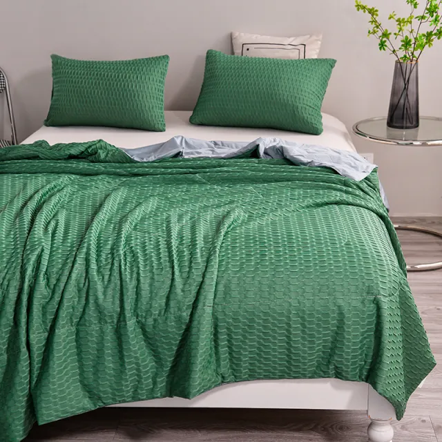 Simple Air Conditioning Quilt Made Of Spandex Ice Soft Silk Green - Shop at LoveMi