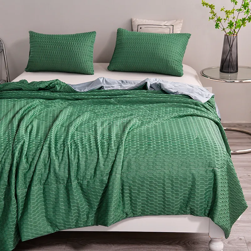 Simple Air Conditioning Quilt Made Of Spandex Ice Soft Silk - Green