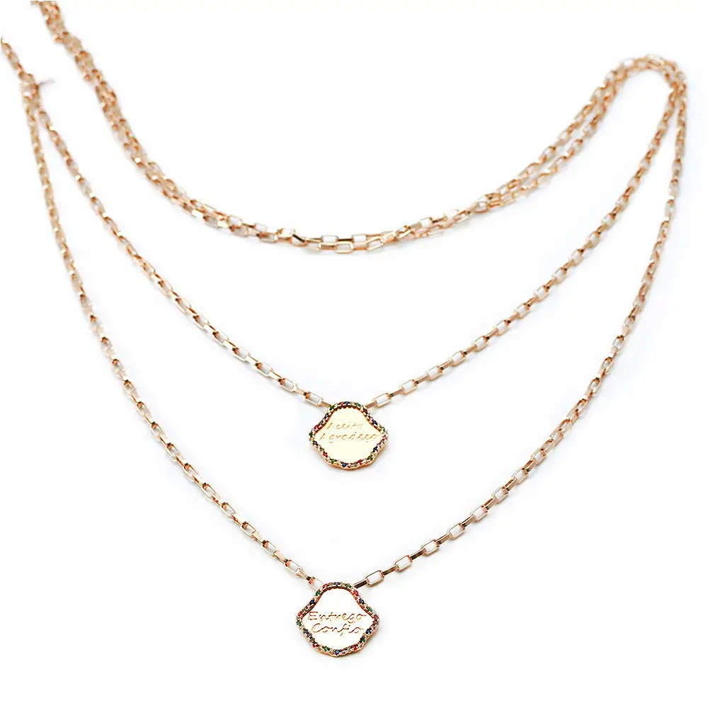 Double-layer Necklace Jewelry Women European And American Fashion Gold-plated Necklace