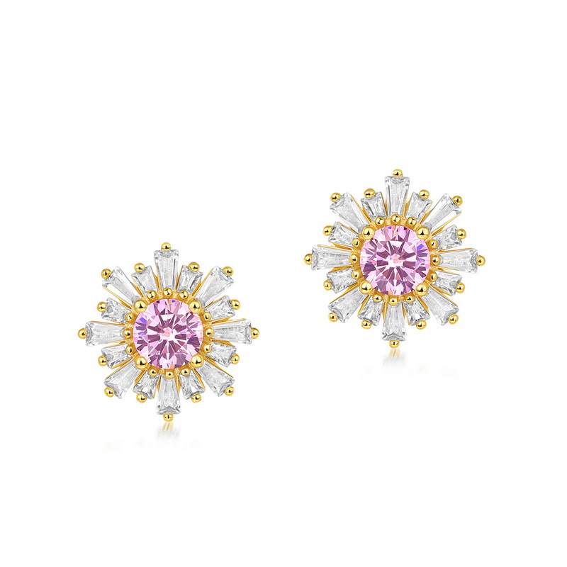 Title 2, Boucles doreilles femme mode tournesol diamant...