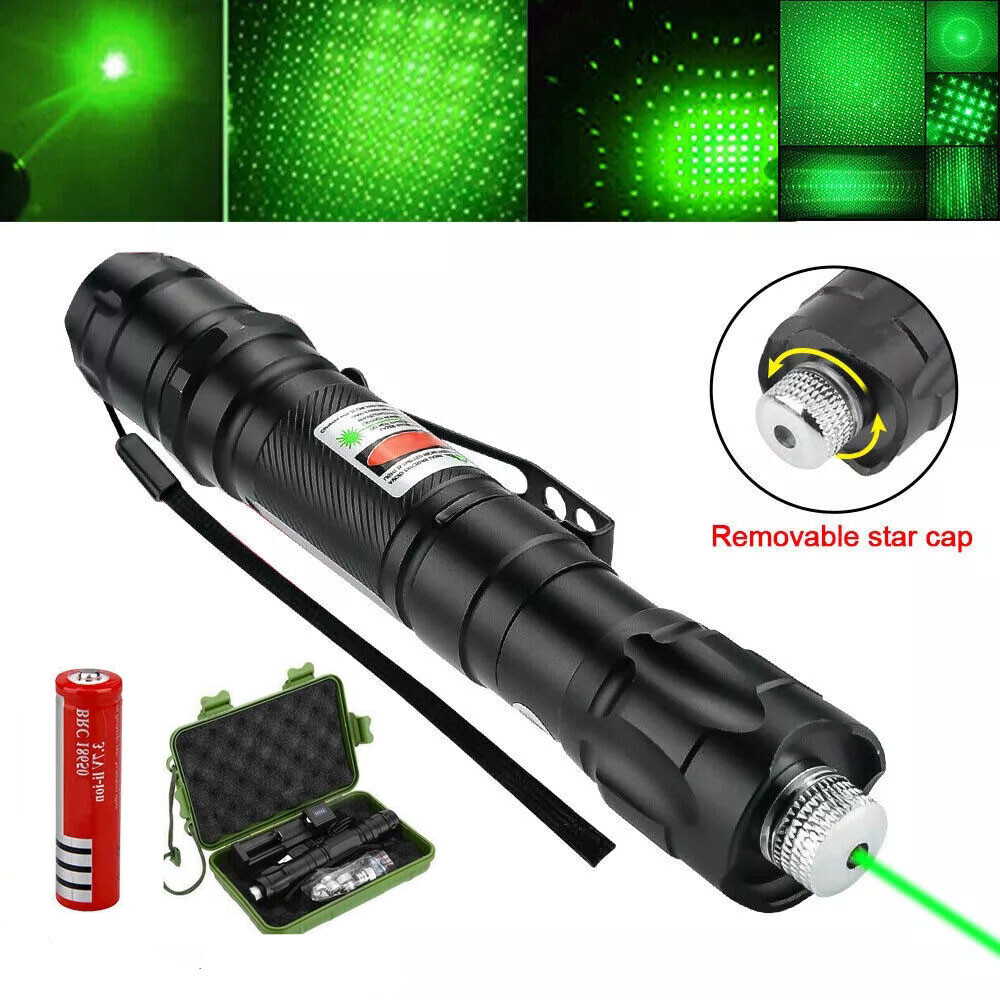 Green Laser Pointer Pen Miles USB Rechargable Laser Pen Beam Torche 532NM