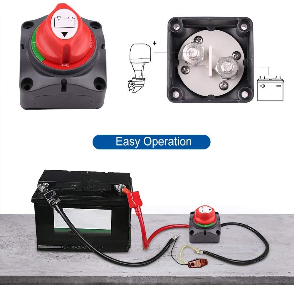 12V 600A Battery Isolator Cut Off Kill For Knob Marine Boat Camper Truck — image 6