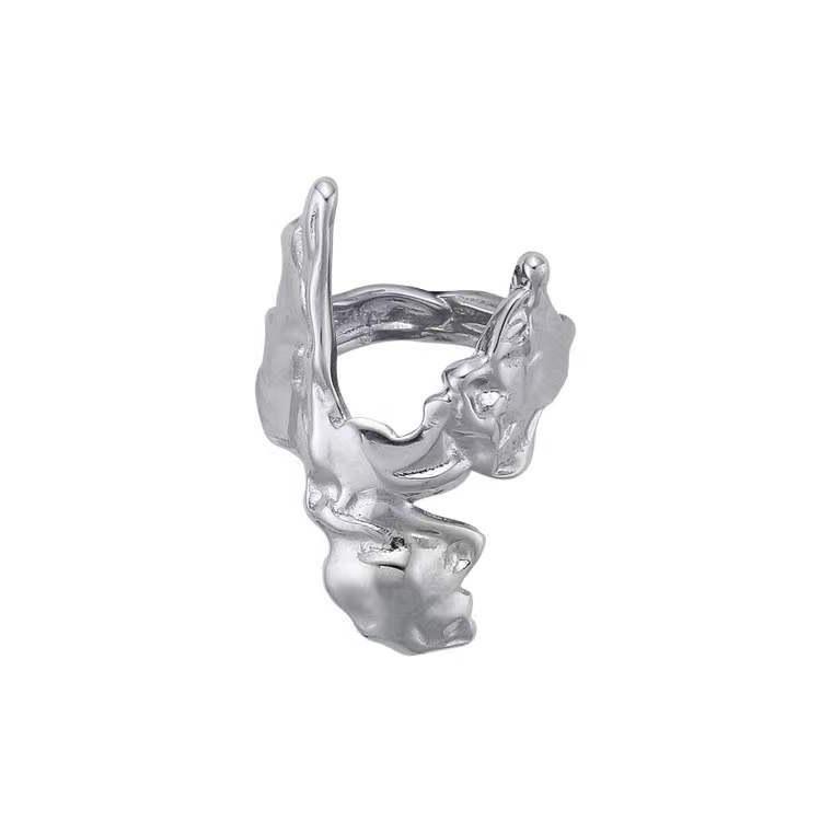 Fashion Punk Style Personality Liquefaction Irregular Ring