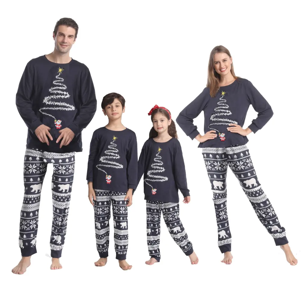 Christmas Tree Printed Parent-child Set