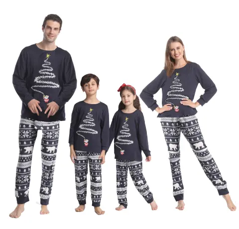 Christmas Tree Printed Parent-child Set