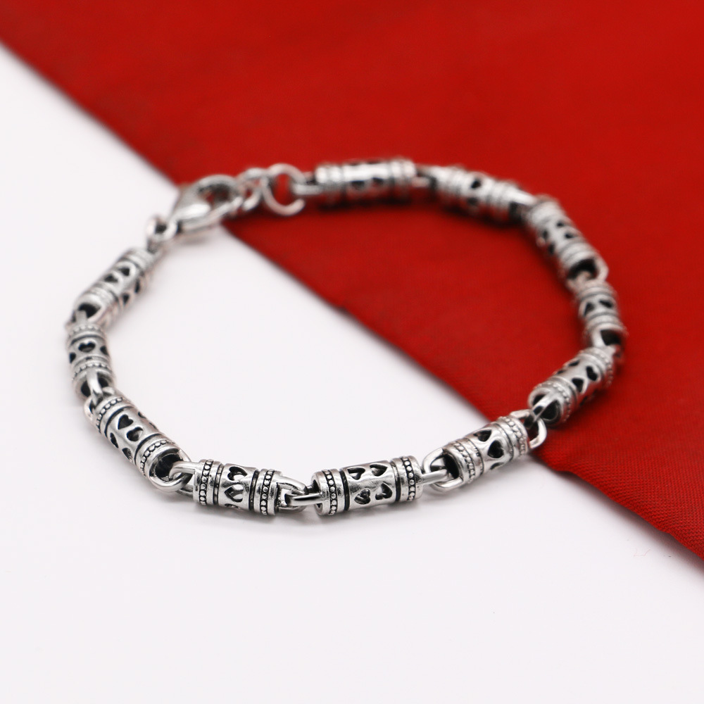 Title 3, Men Antique Hollow Thai Silver Bracelet