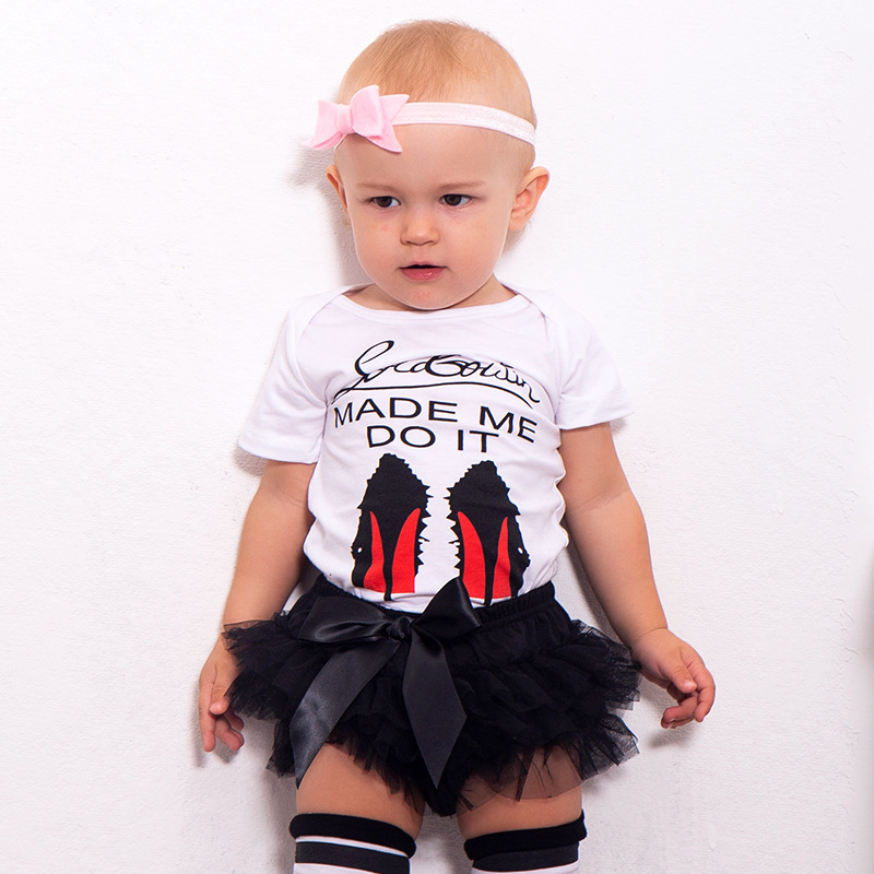0-18M Baby Girls Cartoon Clothes Set Summer Kids Short Sleev