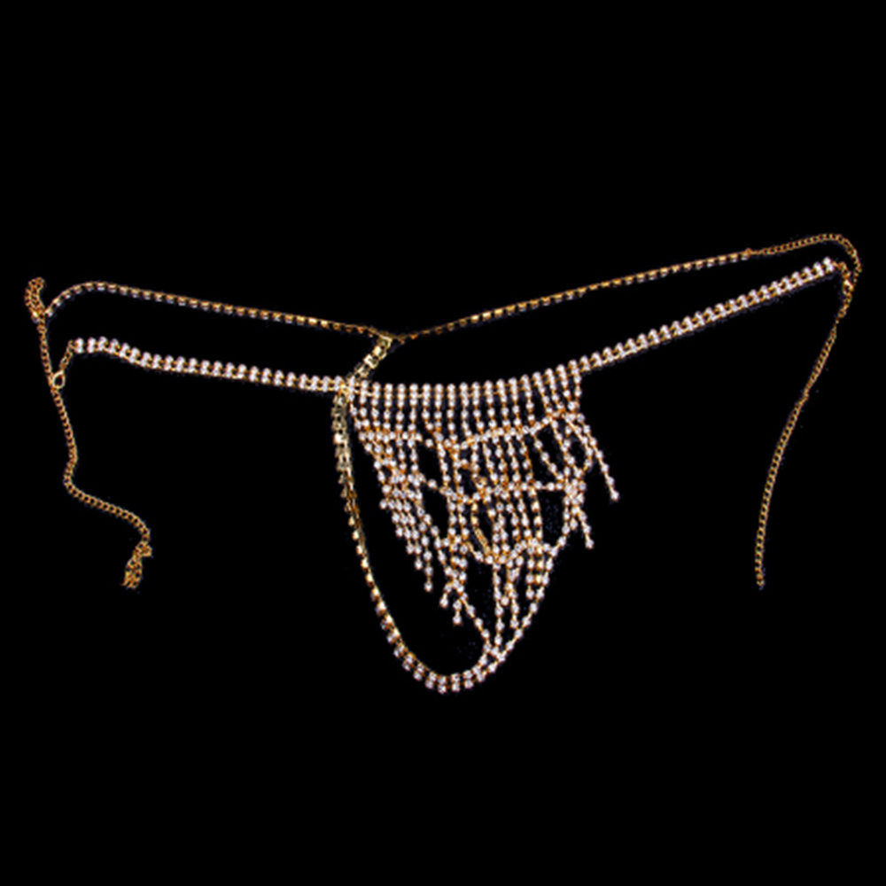 Title 1, Totenkopf-Quasten-Strass-Bikini-Slip-Körperkette