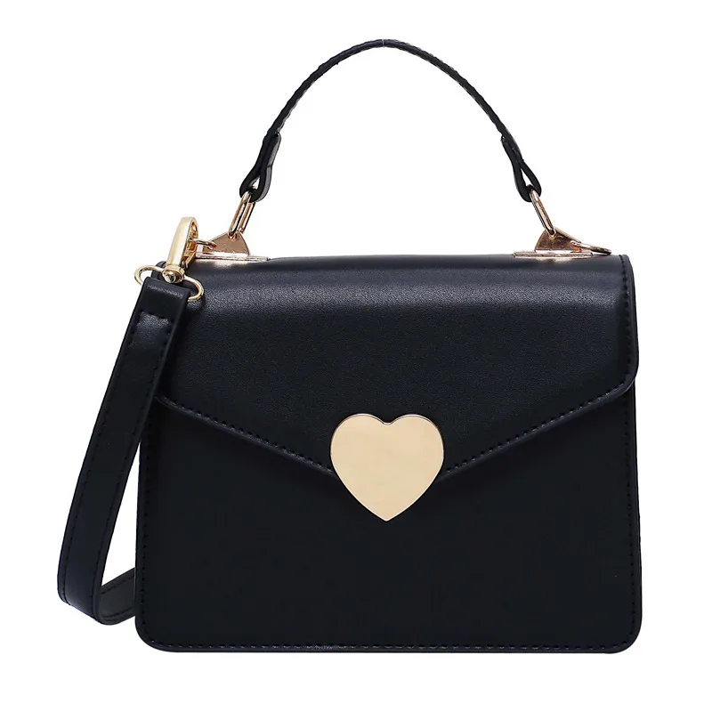 All-match ins single shoulder small square bag - Black