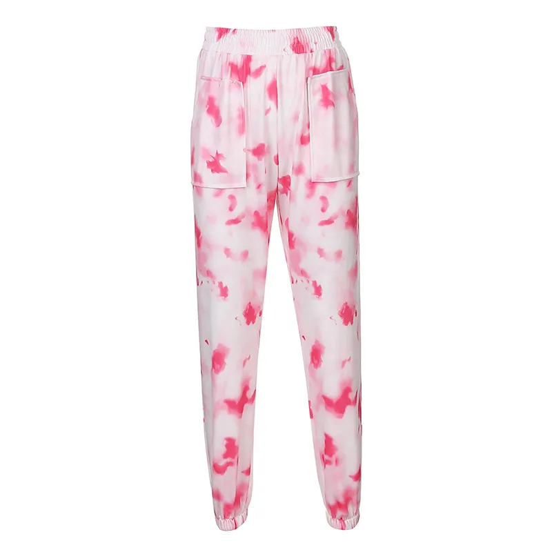Featured tie-dye slim slimming women's clothing - Pink