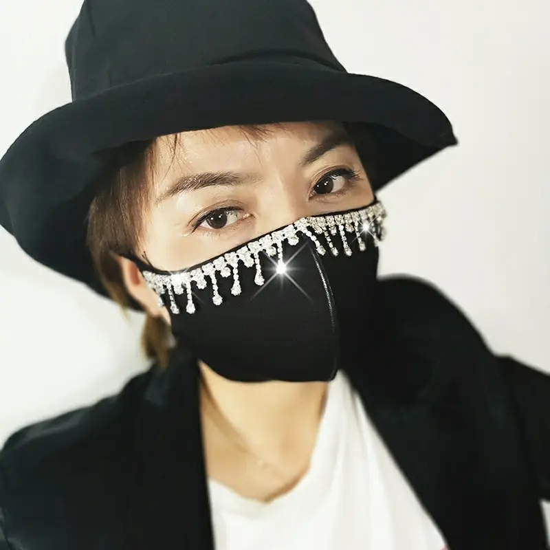 Breathable flash diamond cloth mask